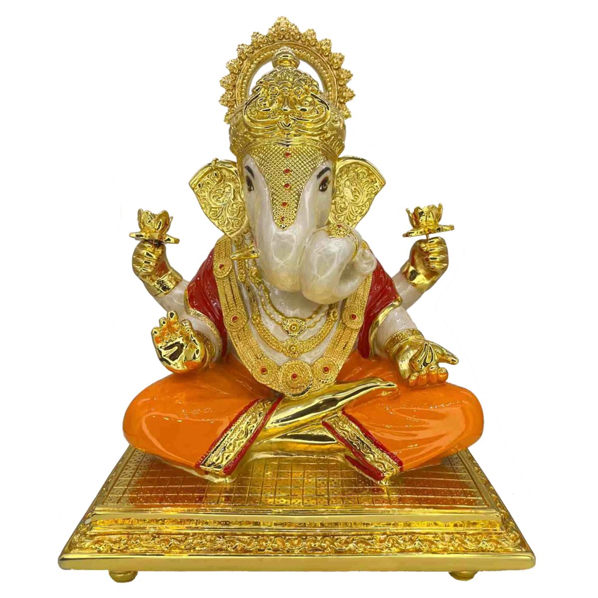 Pearl White  Dagduseth Ganesha  Jumbo